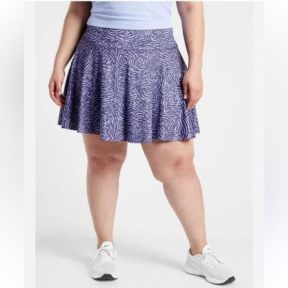 Athleta Purple Ace Printed Skort Plus 3X Athletic Golf Summer Athleisure Active - Picture 1 of 14